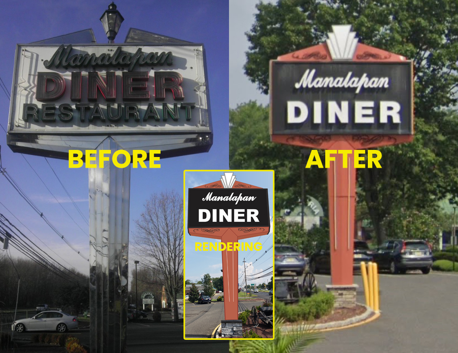 neon to led conversion pylon sign
